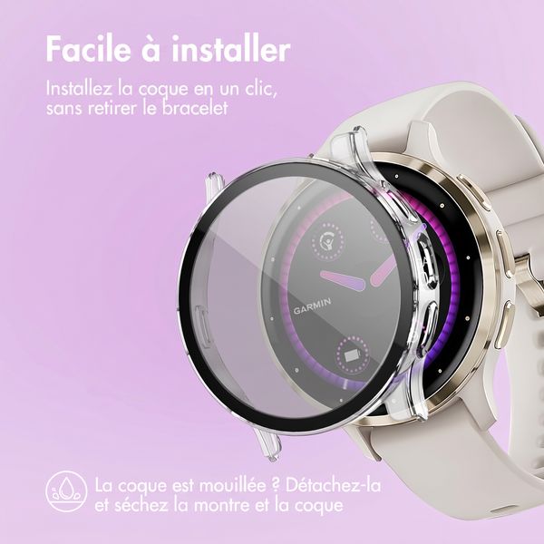 imoshion Coque rigide à couverture complète Garmin Venu 3s - Transparent