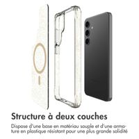 imoshion Coque arrière transparente Pailletée avec MagSafe Samsung Galaxy S24 - Doré