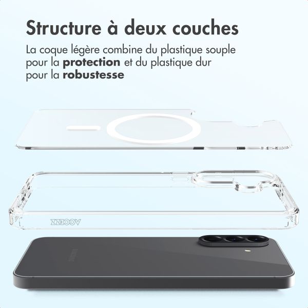 Accezz Coque arrière Xtreme Impact avec MagSafe Samsung Galaxy A56 - Transparent