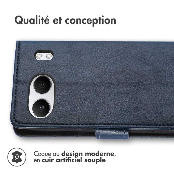 imoshion Étui de téléphone portefeuille Luxe OnePlus Nord 4 - Bleu foncé