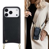 Selencia Coque de télephone Nova avec cordon et porte-cartes Apple iPhone 17 Pro - Noir