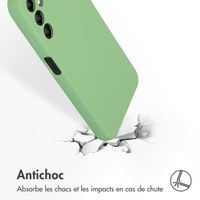 Accezz Coque Liquid Silicone Samsung Galaxy A14 (5G) - Vert