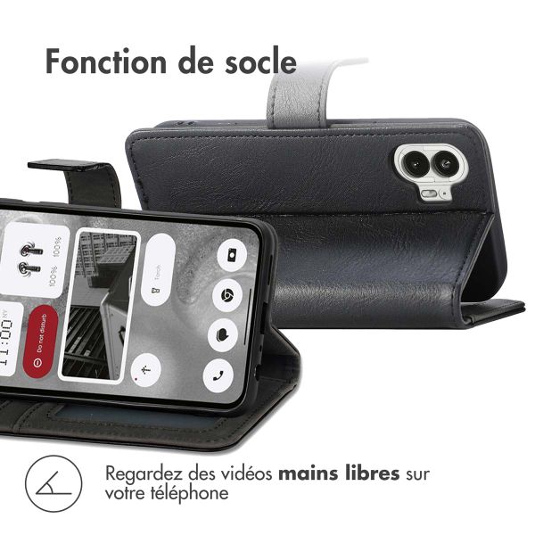 imoshion Étui de téléphone portefeuille Luxe Nothing Phone (2) - Noir