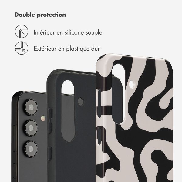 Selencia Coque arrière Vivid Samsung Galaxy S24 - Art Wave Black