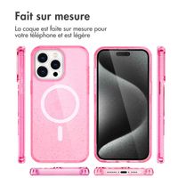 imoshion Coque Pailletée avec MagSafe Apple iPhone 15 Pro Max - Paillettes Rose