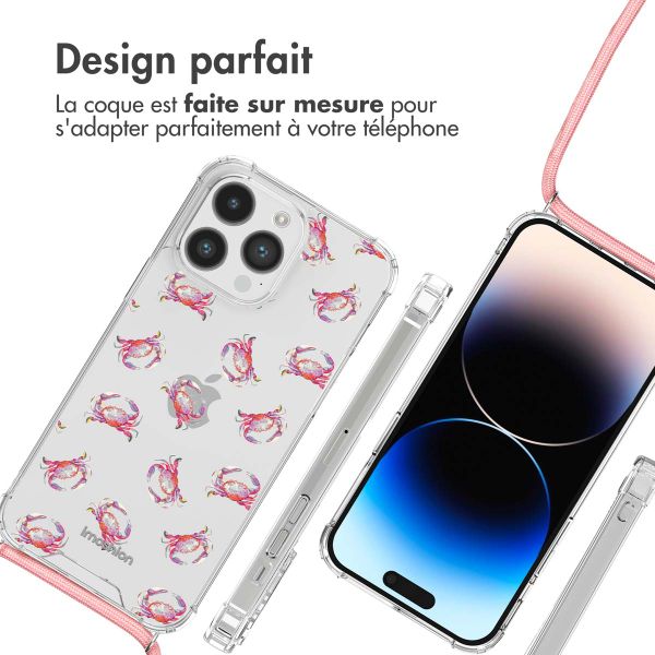 imoshion Coque Design avec cordon iPhone 14 Pro - Crab Watercolor