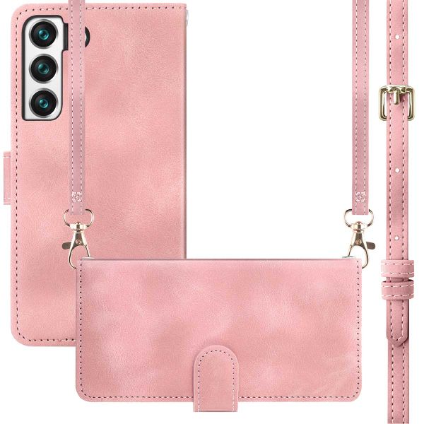 imoshion Etui de téléphone portefeuille avec cordon Samsung Galaxy S21 FE - Rose