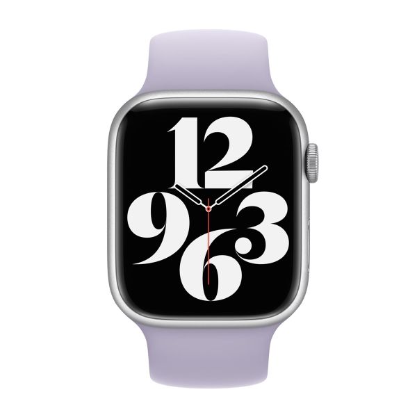 Apple Bracelet Boucle unique en Silicone Apple Watch | 44/45/46/49 mm - Taille 6 - Purple Fog