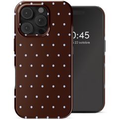 Selencia Coque arrière Vivid Apple iPhone 16 Pro Max - Happy Dots Chocolate