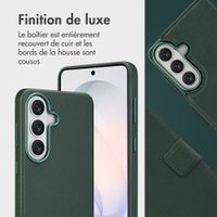 Accezz Étui de télephone portefeuille en cuir 2-en-1 avec MagSafe Samsung Galaxy S26 - Cedar Green