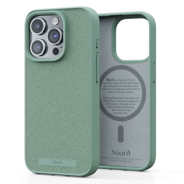 Njorð Collections Coque en tissu MagSafe iPhone 15 Pro - Turquoise