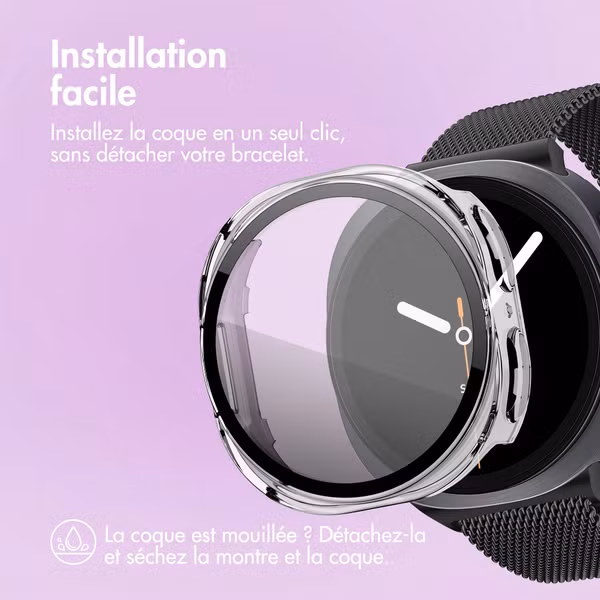 imoshion Coque rigide à couverture complète Samsung Galaxy Watch 8 (40 mm) - Transparent