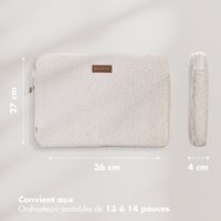 Selencia Pochette ordinateur Teddy 13-14 pouces - Latte