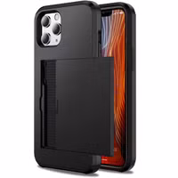 imoshion Coque arrière avec porte-cartes Apple iPhone 12 (Pro) - Noir
