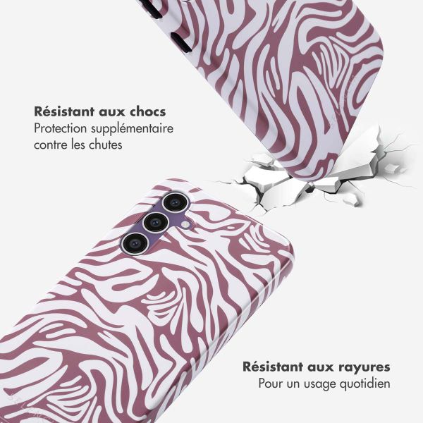 Selencia Coque arrière Vivid Samsung Galaxy S23 FE - Trippy Swirl Dark Rose