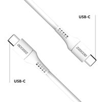 Accezz Câble USB-C vers USB-C - 0,2 mètres - Blanc