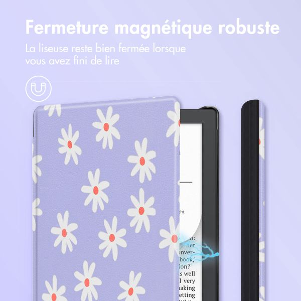 imoshion Design Slim Hard Case Sleepcover Pocketbook Verse Lite - Flowers Distance