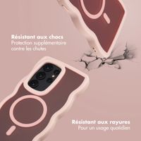 Selencia Coque arrière Wavy avec MagSafe Samsung Galaxy S24 Ultra - Soft Pink