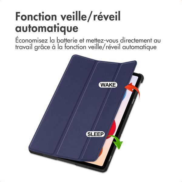 imoshion Coque tablette Trifold Xiaomi Redmi Pad 2 Pro - Bleu foncé