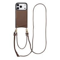 Selencia Coque de télephone Nova avec cordon et porte-cartes Apple iPhone 17 Pro - Mocha Brown