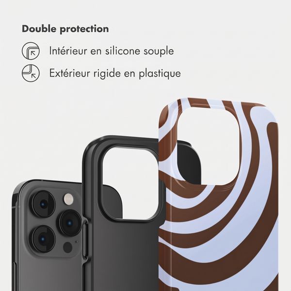 Selencia Coque arrière Vivid Apple iPhone 14 Pro - Dream Swirl Chocolate