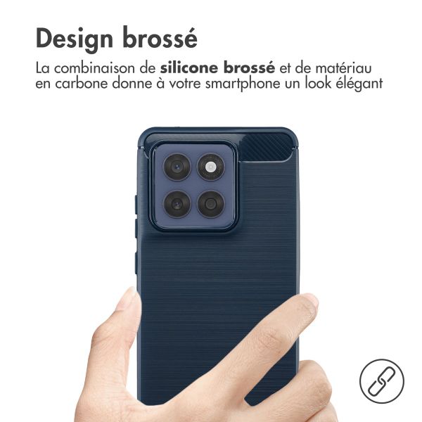 imoshion Coque Brushed Motorola Edge 60 Fusion - Bleu foncé