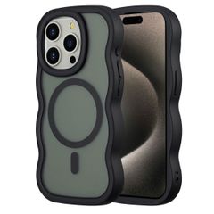 Selencia Coque arrière Wavy avec MagSafe Apple iPhone 15 Pro - Noir