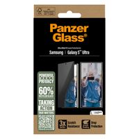 PanzerGlass Protection d'écran Privacy Ultra-Wide Fit Anti-bactérienne avec applicateur Samsung Galaxy S25 Ultra