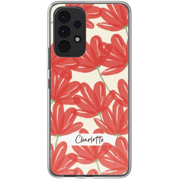 Coque personnalisée avec des fleurs Samsung Galaxy A53 - Transparent