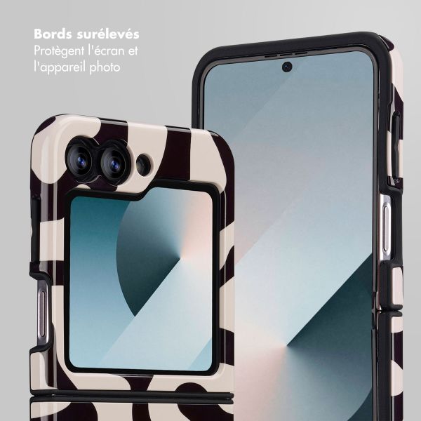 Selencia Coque arrière Vivid Samsung Galaxy Z Flip 6 / Flip 7 FE - Art Wave Black