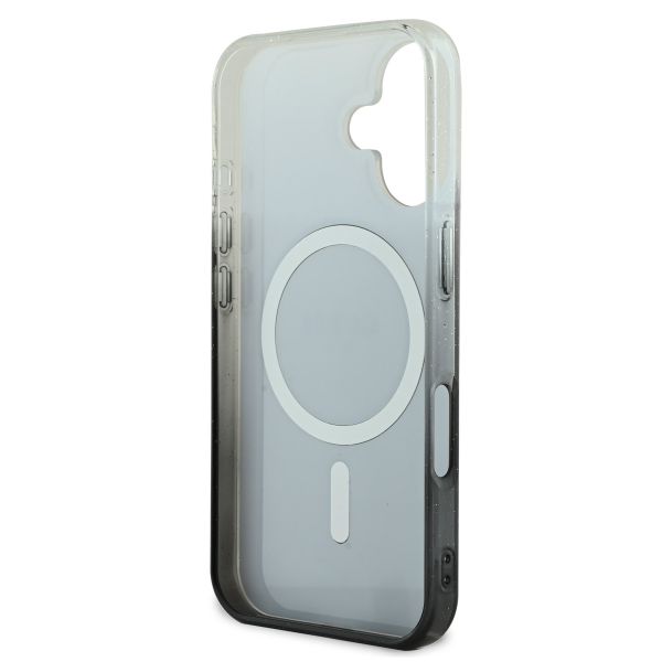Guess Coque MagSafe IML Glitter Gradient Apple iPhone 16 - Noir