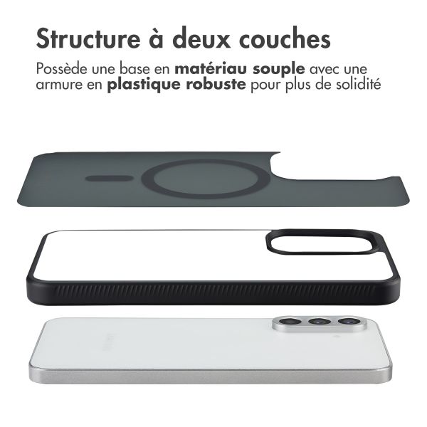 Accezz Coque Givrée Robuste avec MagSafe Samsung Galaxy A36 / A56 - Noir