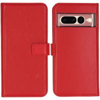 Selencia Étui portefeuille en cuir véritable Google Pixel 7 Pro - Rouge