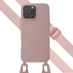 Selencia Coque silicone avec cordon amovible Apple iPhone 16 Pro Max - Sand Pink