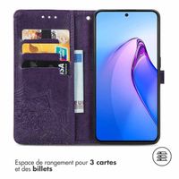 imoshion Etui de téléphone portefeuille Mandala Oppo Reno 8 Pro 5G - Violet