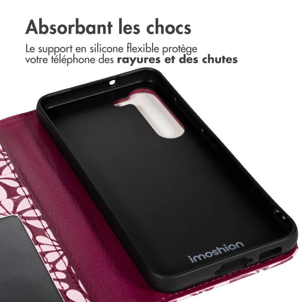 imoshion Étui de télephone portefeuille Design Samsung Galaxy S23 - Bloom Love Blush