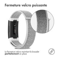 imoshion Bracelet en nylon Fitbit Charge 3 / 4 - Gris clair