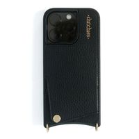 Dutchies Coque avec porte-cartes iPhone 16 - Cordon de téléphone non inclus - Noir