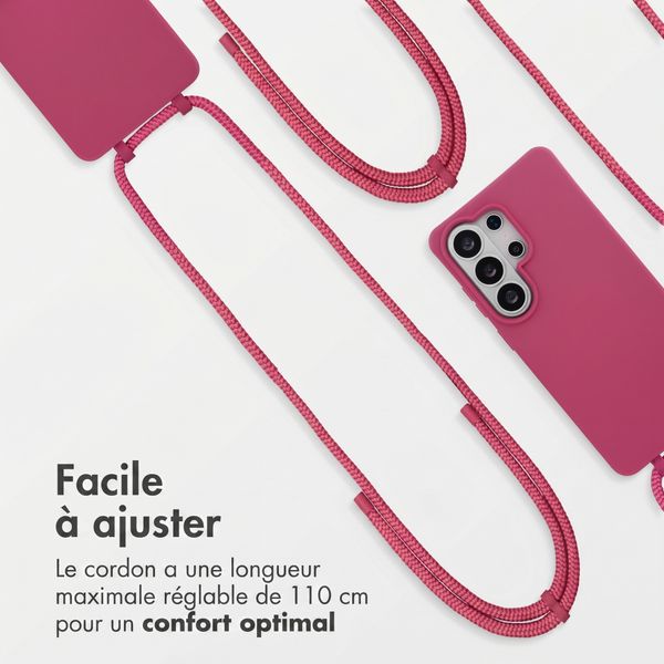 imoshion Coque arrière Color avec cordon amovible et MagSafe Samsung Galaxy S26 Ultra - Raspberry