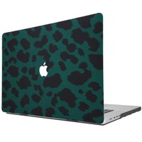 imoshion Coque Design Laptop MacBook Pro 14 pouces (2021 / 2023 M3 chip / 2024 M4 chip) - A2442 / A2779 / A2918 / A3112 / A3185 / A3401 - Green Leopard