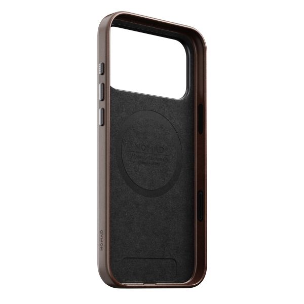 Nomad Coque arrière traditionnelle en cuir Horween avec MagSafe Apple iPhone 17 Pro Max - Rustic Brown