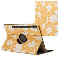 imoshion Coque tablette Design rotatif à 360° Samsung Galaxy Tab S10 Plus / Tab S9 FE Plus / Tab S9 Plus - Yellow Flowers