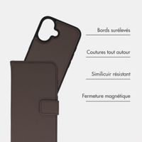 imoshion Étui portefeuille luxe 2-en-1 amovible Apple iPhone 17 - Marron