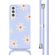 imoshion Coque design en silicone avec cordon Samsung Galaxy S21 - Lila Flower Distance