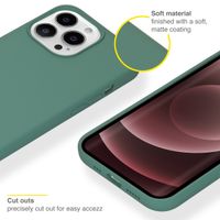 Accezz Coque Liquid Silicone iPhone 13 Pro Max - Vert foncé