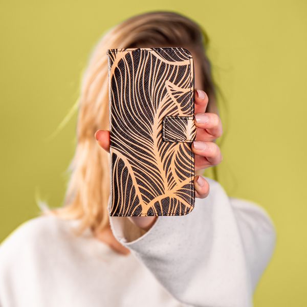 imoshion Design Softcase Bookcase Samsung Galaxy S21 Plus - Golden Leaves