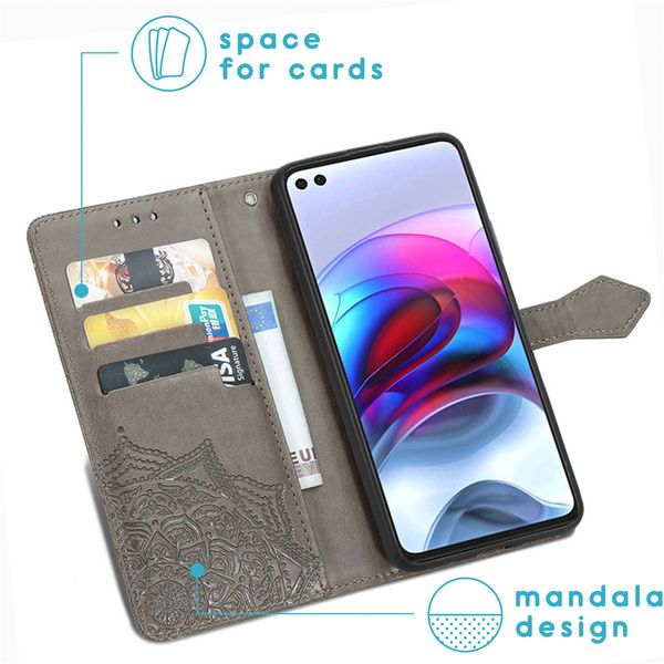 imoshion Etui de téléphone Mandala Motorola Moto G100 - Gris