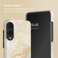 Selencia Coque arrière Vivid Samsung Galaxy S25 Edge - Golden Beige Marble