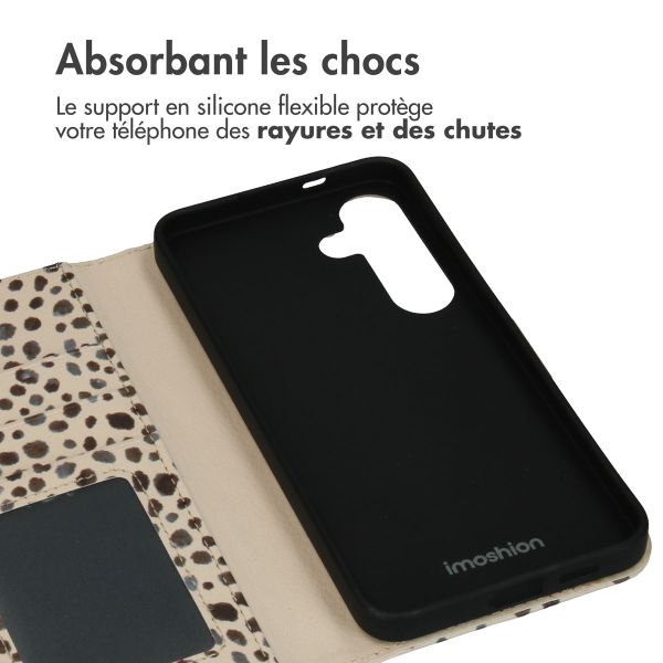 imoshion Étui de téléphone portefeuille Design Samsung Galaxy S24 Plus - Black And White Dots