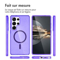 imoshion Coque Pailletée avec MagSafe Samsung Galaxy S24 Ultra - Paillettes Violet